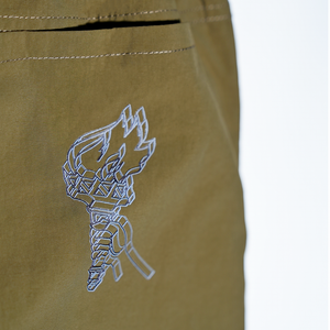 Olive Nylon Pants