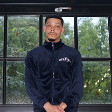 Load image into Gallery viewer, Navy Velour Jacket

